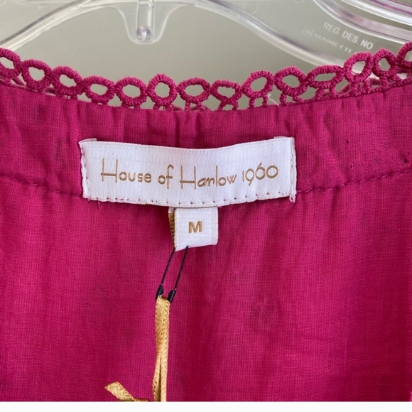 NWT House of Harlow hot pink eyelet barbie core dress size medium - Picture 5 of 7